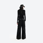 Ruched Moleskin Casual Trousers